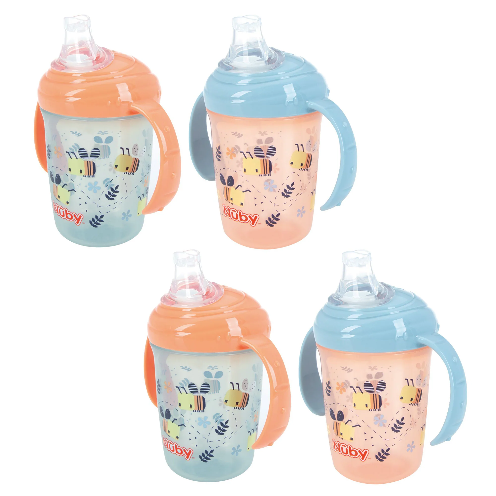 Grip n Sip Cups, Bees, 4 Pack