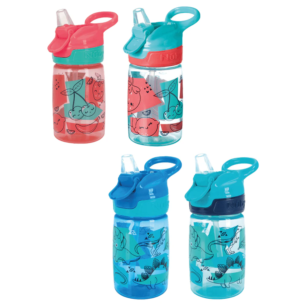 Incredible Gulp Water Bottles 4 pack, Strawberries & Dinosaurs
