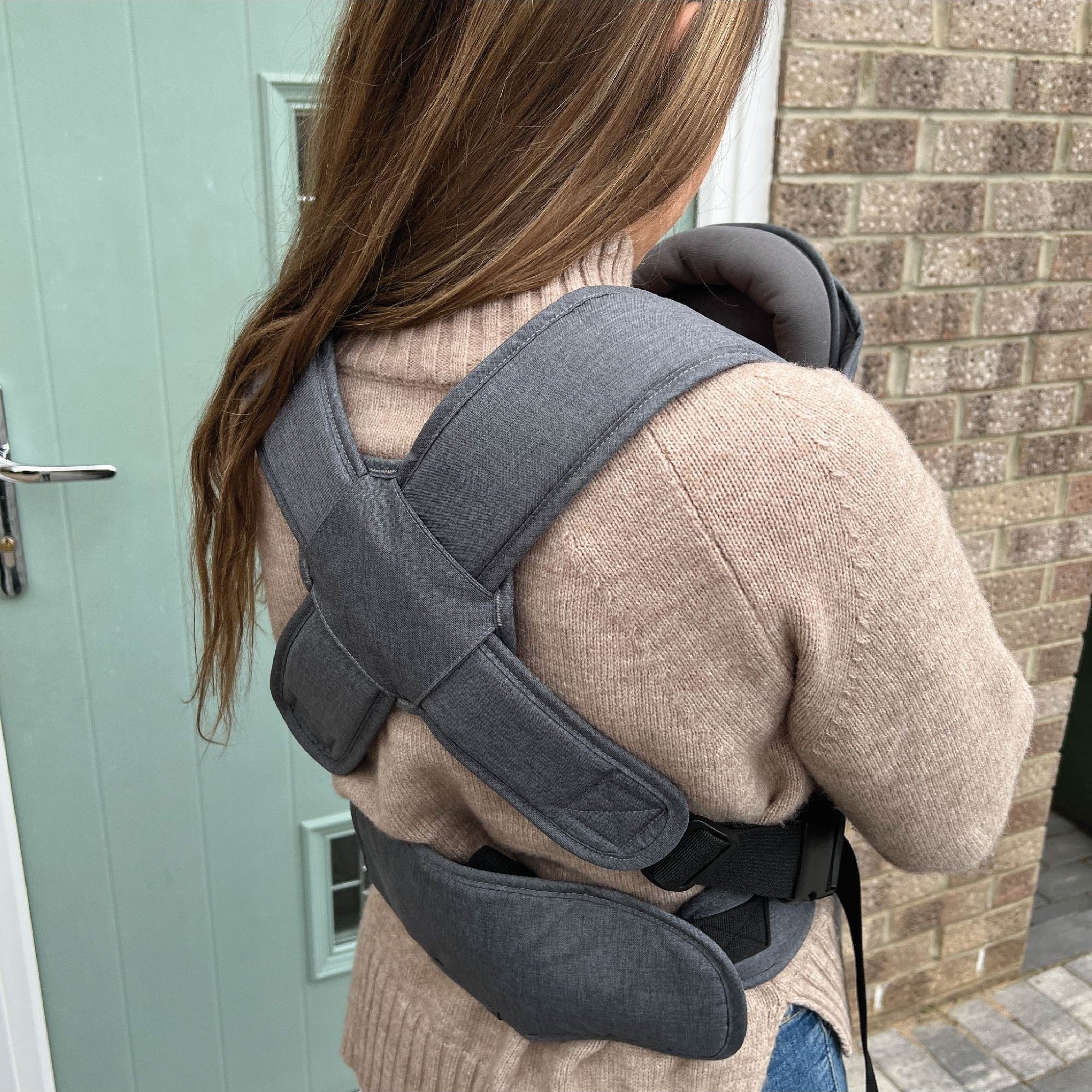Newborn Baby Carrier Dark Grey - Image 5